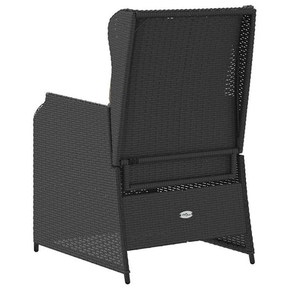 Panchina da giardino 2 pcs Nero polyrattan | homemem39