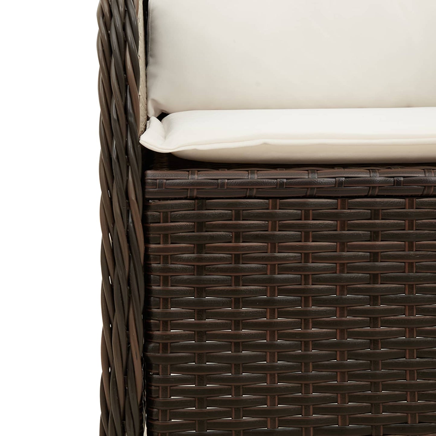 Panchina da giardino 2 pcs Marrone polyrattan