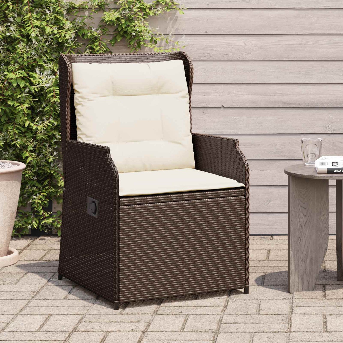 Panchina da giardino 2 pcs Marrone polyrattan