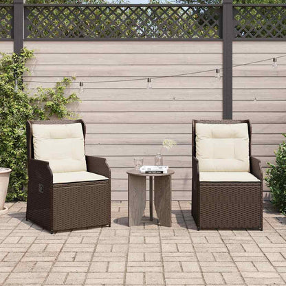 Panchina da giardino con cuscino 2 pcs Marrone Poly Rattan - homemem39