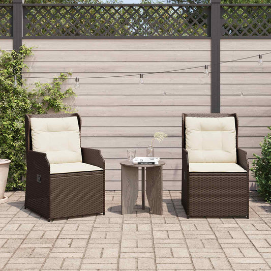 Panchina da giardino 2 pcs Marrone polyrattan