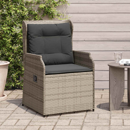 Panchina da giardino 2 pcs Grigio polyrattan