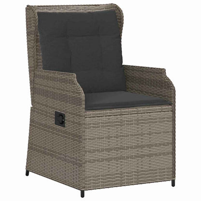 Panchina da giardino con cuscino 2 pcs Grigio Poly Rattan - homemem39