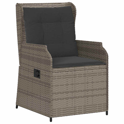 Panchina da giardino 2 pcs Grigio polyrattan