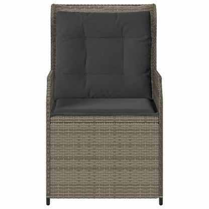 Panchina da giardino con cuscino 2 pcs Grigio Poly Rattan - homemem39