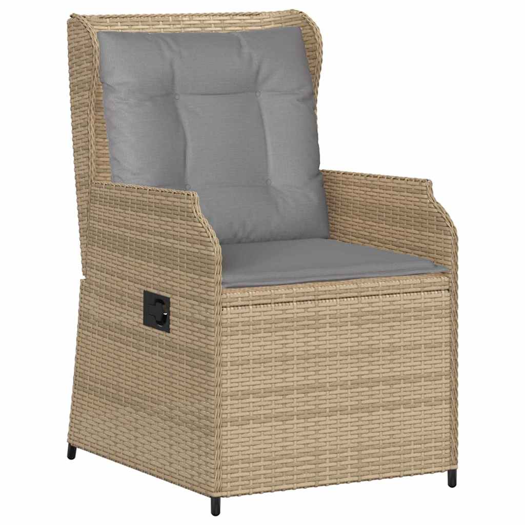 Panchina da giardino con cuscino 2 pcs Beige Poly Rattan - homemem39
