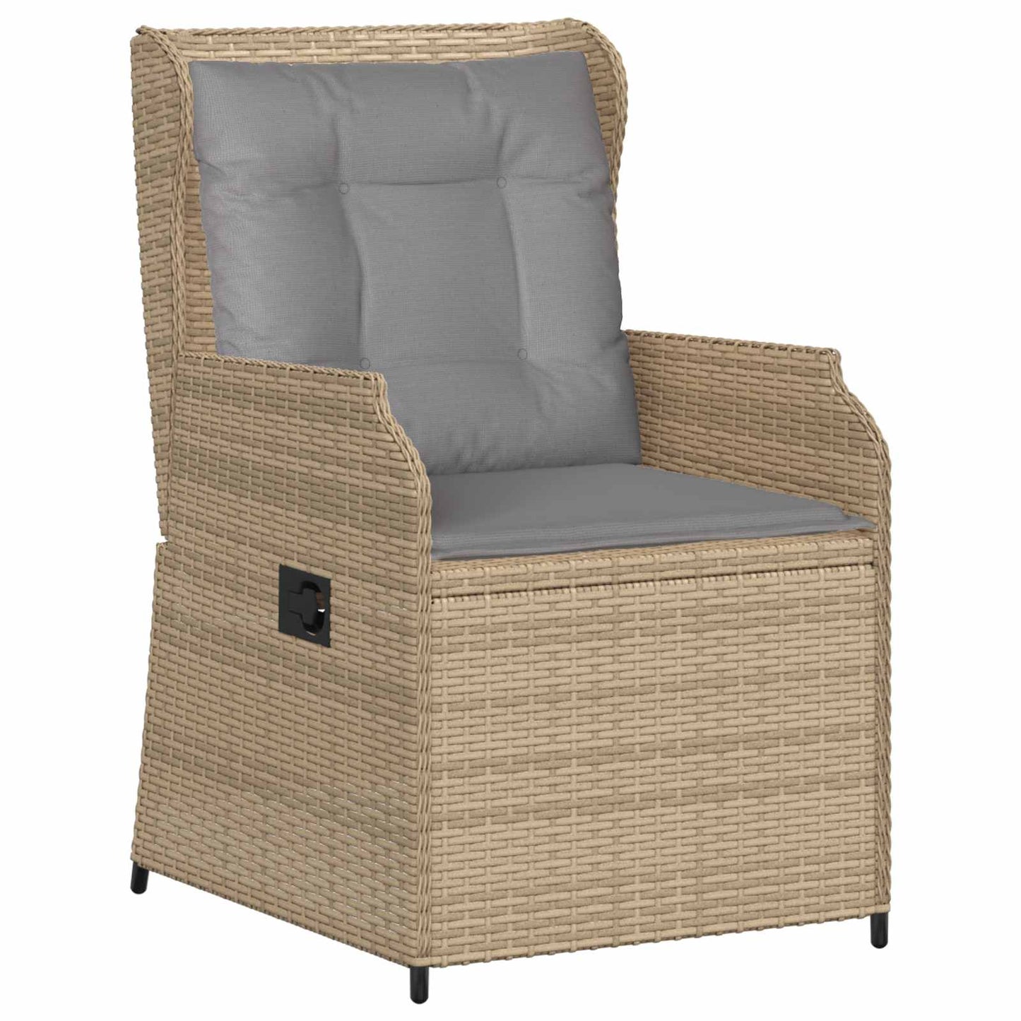 Panchina da giardino 2 pcs Beige polyrattan