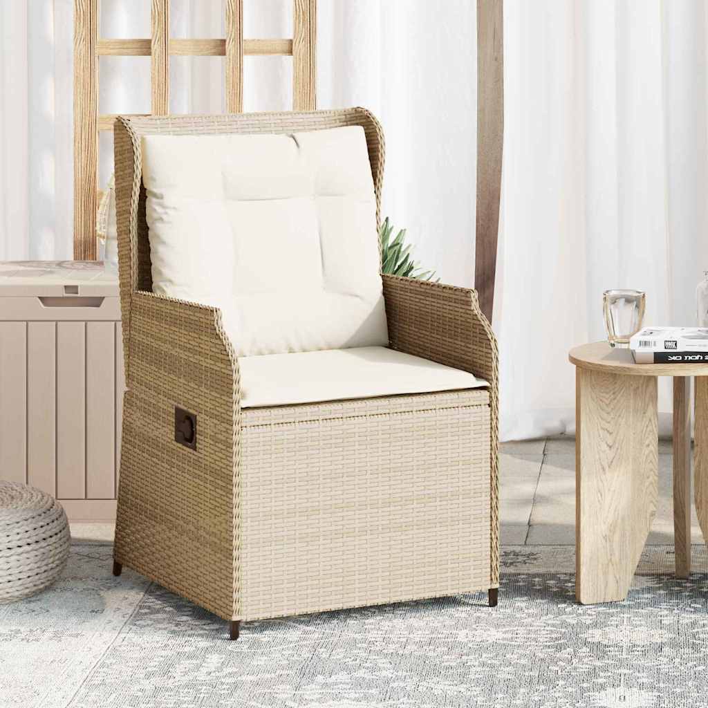 Panchina da giardino 2 pcs Beige polyrattan | homemem39