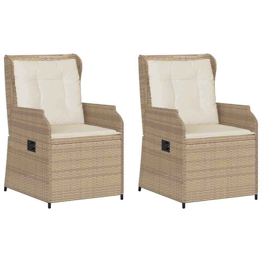 Panchina da giardino 2 pcs Beige polyrattan | homemem39
