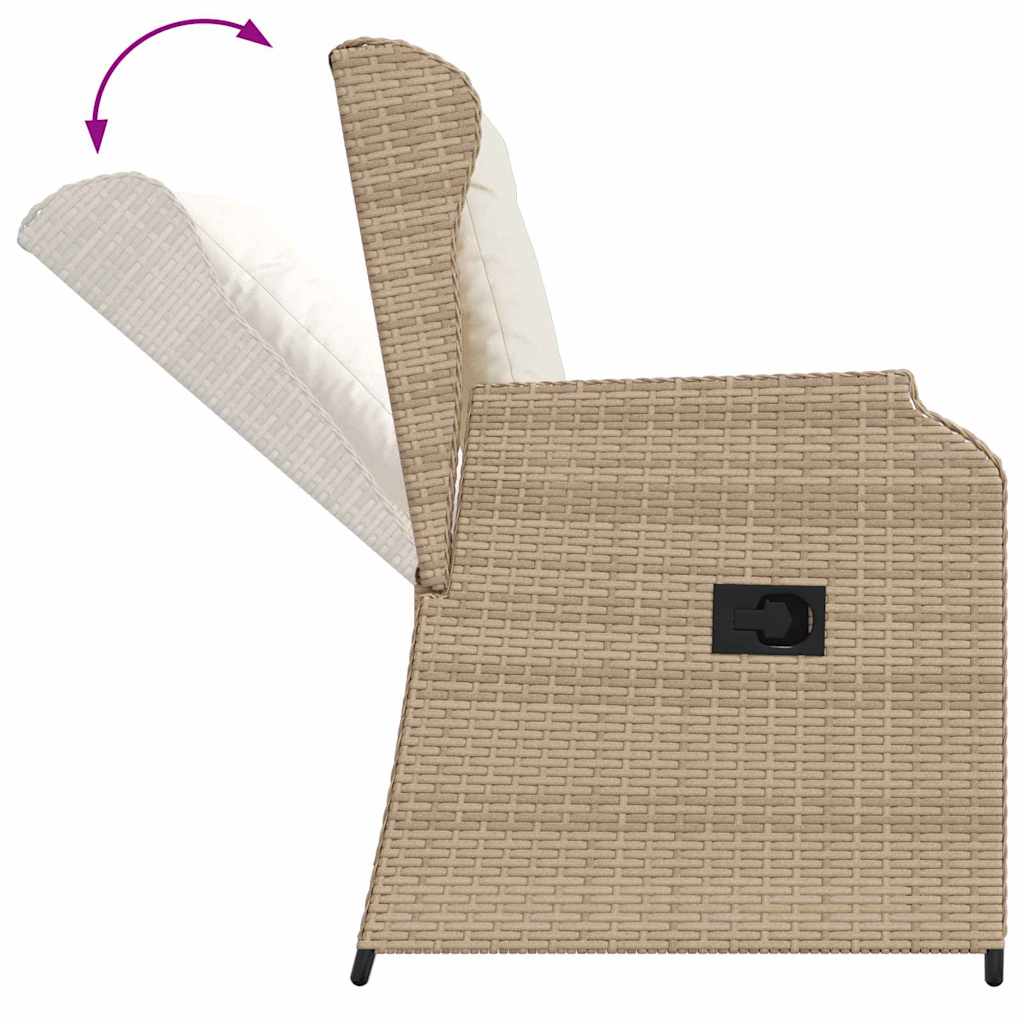 Panchina da giardino 2 pcs Beige polyrattan | homemem39