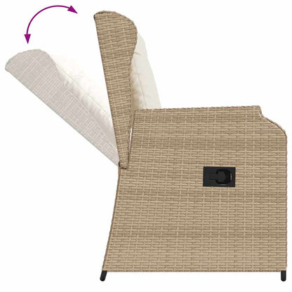 Panchina da giardino 2 pcs Beige polyrattan | homemem39