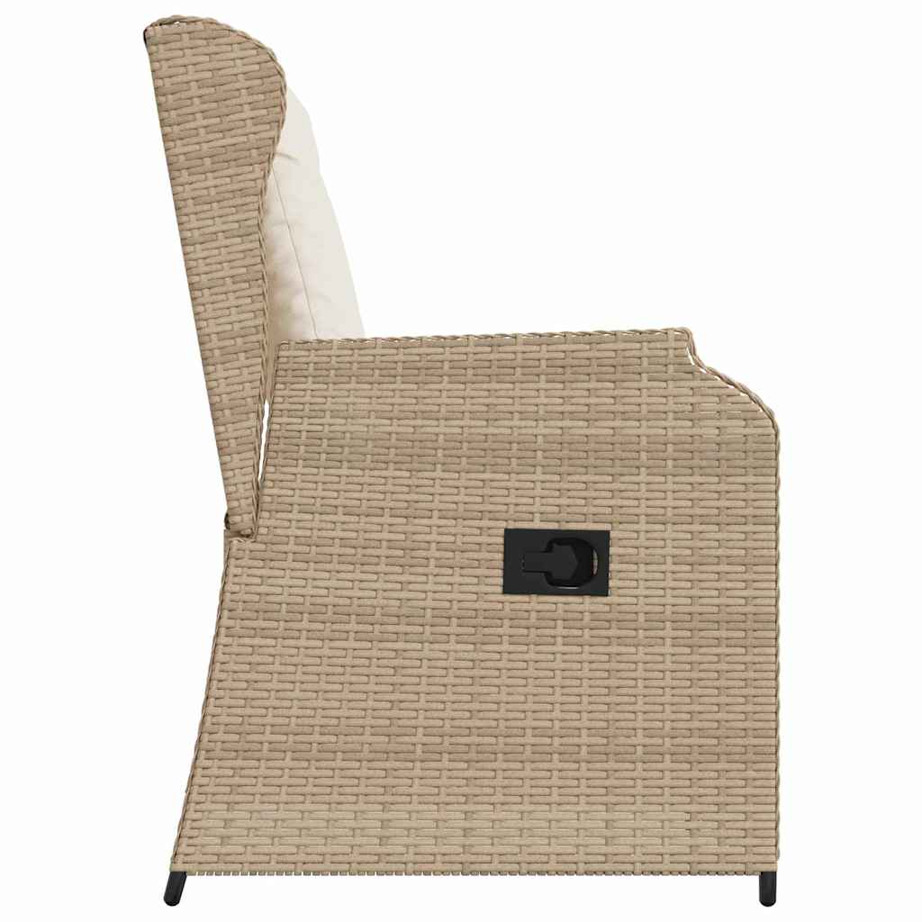 Panchina da giardino 2 pcs Beige polyrattan | homemem39