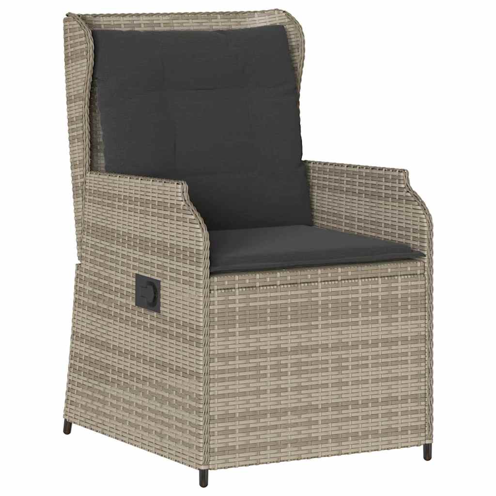 Panchina da giardino 2 pcs Grigio chiaro Poly Rattan - homemem39