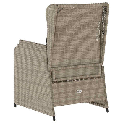 Panchina da giardino 2 pcs Grigio chiaro Poly Rattan - homemem39