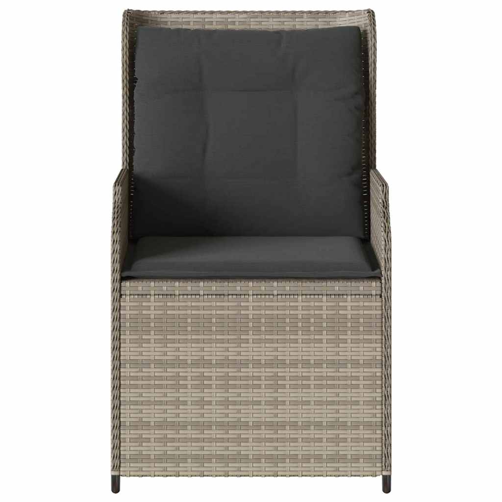 Panchina da giardino 2 pcs Grigio chiaro Poly Rattan - homemem39