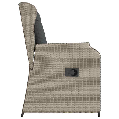 Panchina da giardino 2 pcs Grigio chiaro Poly Rattan - homemem39