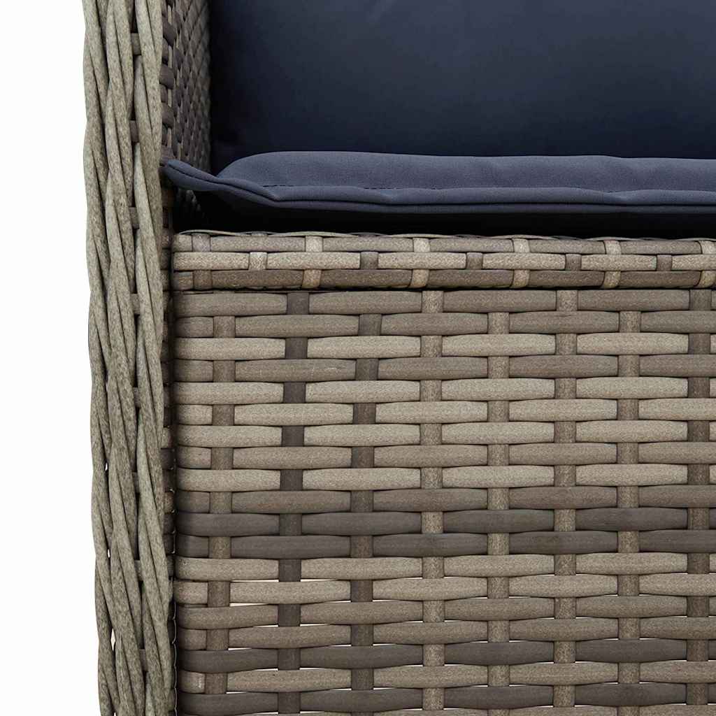 Panchina da giardino 2 pcs Grigio polyrattan | homemem39