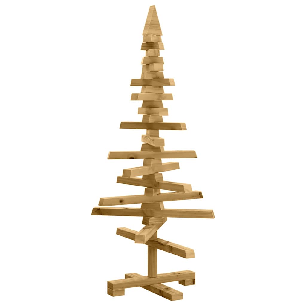 Albero di Natale in legno Marrone 90 cm Legno di pino massello