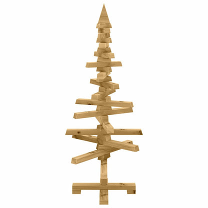 Albero di Natale in legno Marrone 90 cm Legno di pino massello