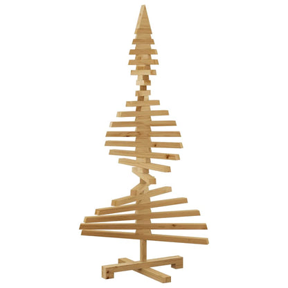 Albero di Natale in legno Marrone 120 cm Legno di pino massello