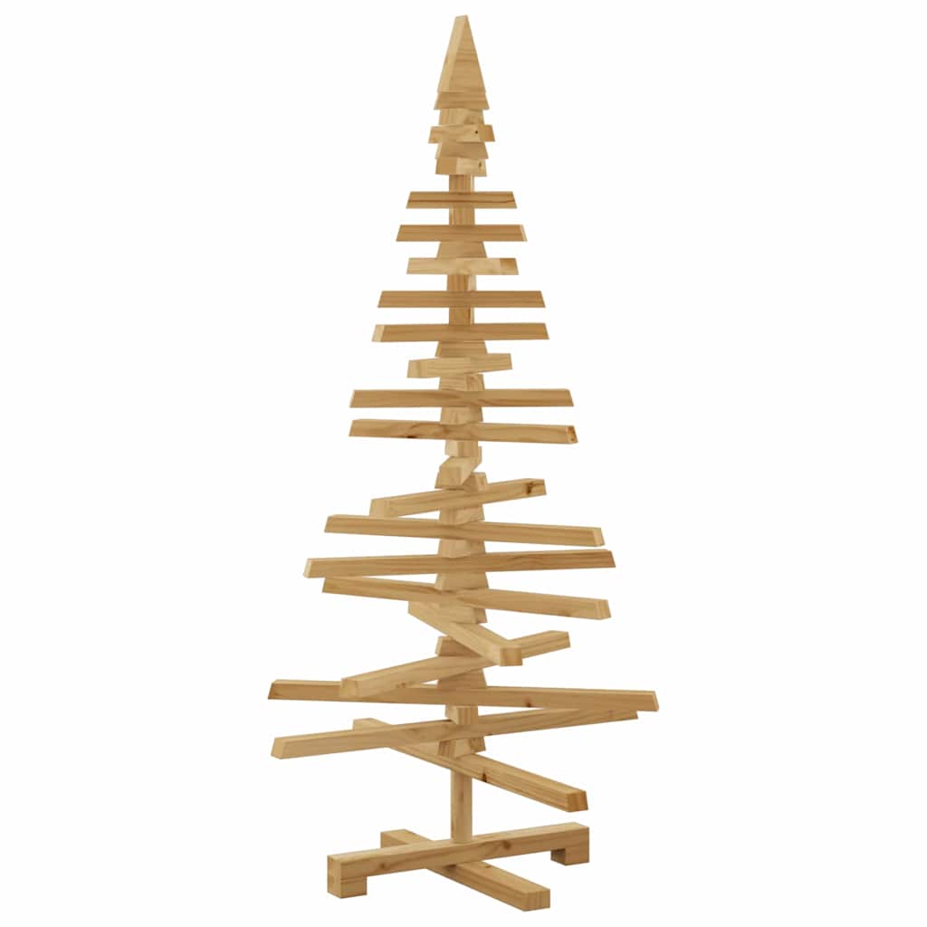 Albero di Natale in legno Marrone 120 cm Legno di pino massello