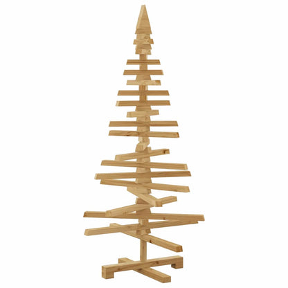 Albero di Natale in legno Marrone 120 cm Legno di pino massello
