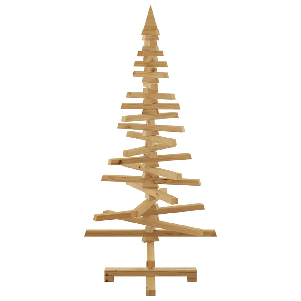 Albero di Natale in legno Marrone 120 cm Legno di pino massello