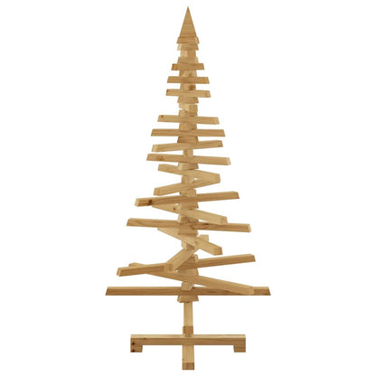 Albero di Natale in legno Marrone 120 cm Legno di pino massello