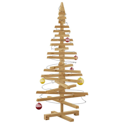 Albero di Natale in legno Marrone 120 cm Legno di pino massello