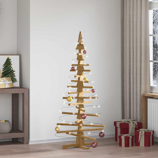 Albero di Natale in legno Marrone 150 cm Legno di pino massello