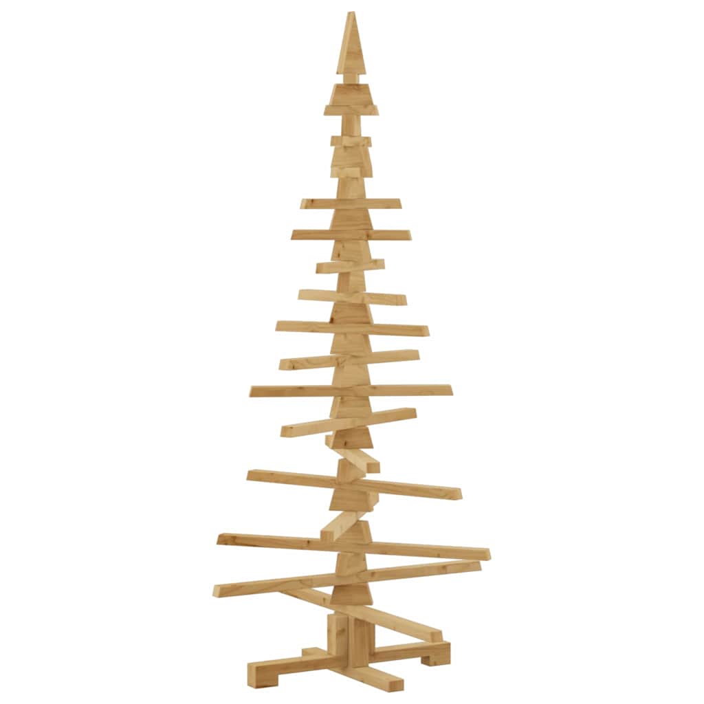 Albero di Natale in legno Marrone 150 cm Legno di pino massello