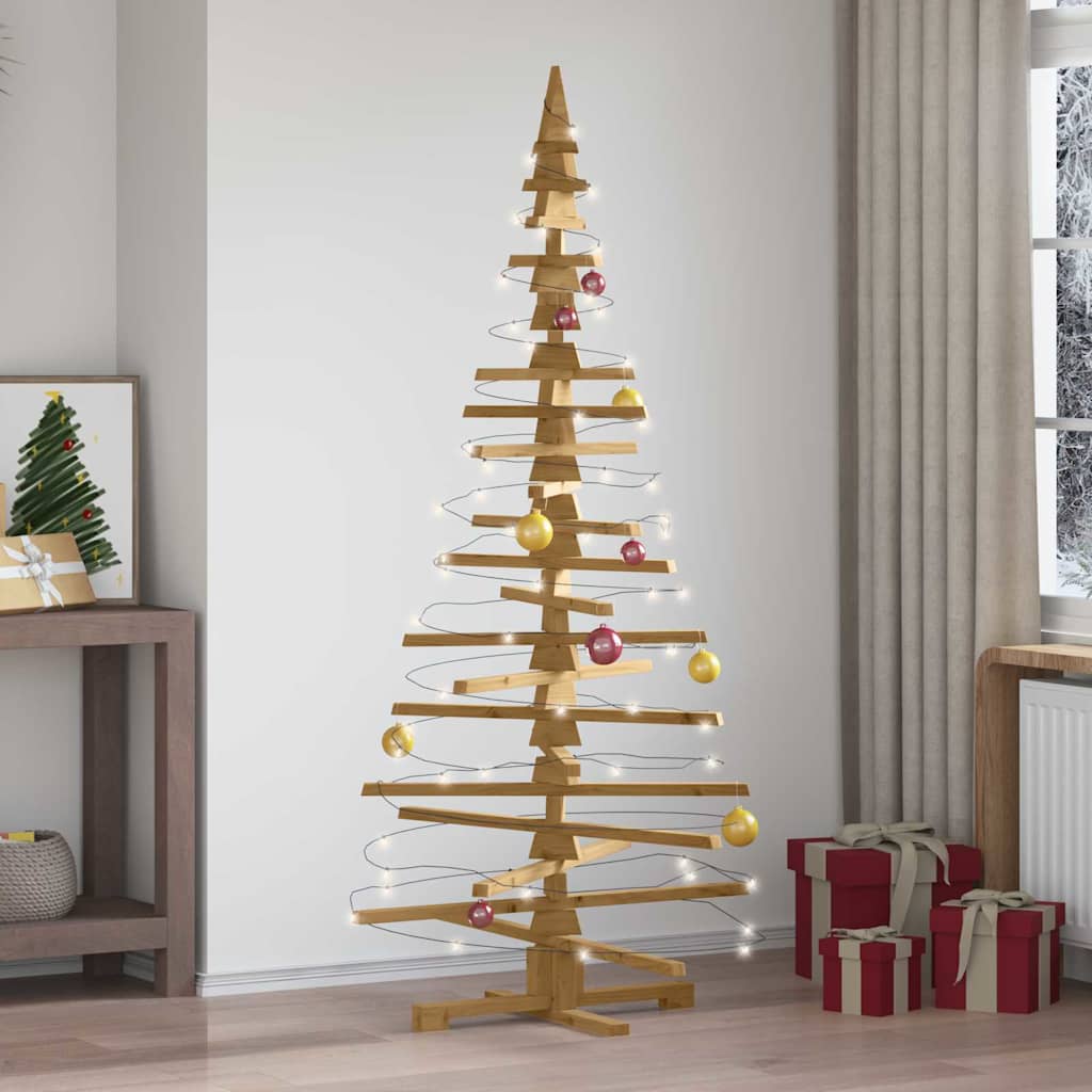 Albero di Natale in legno Marrone 180 cm Legno di pino massello