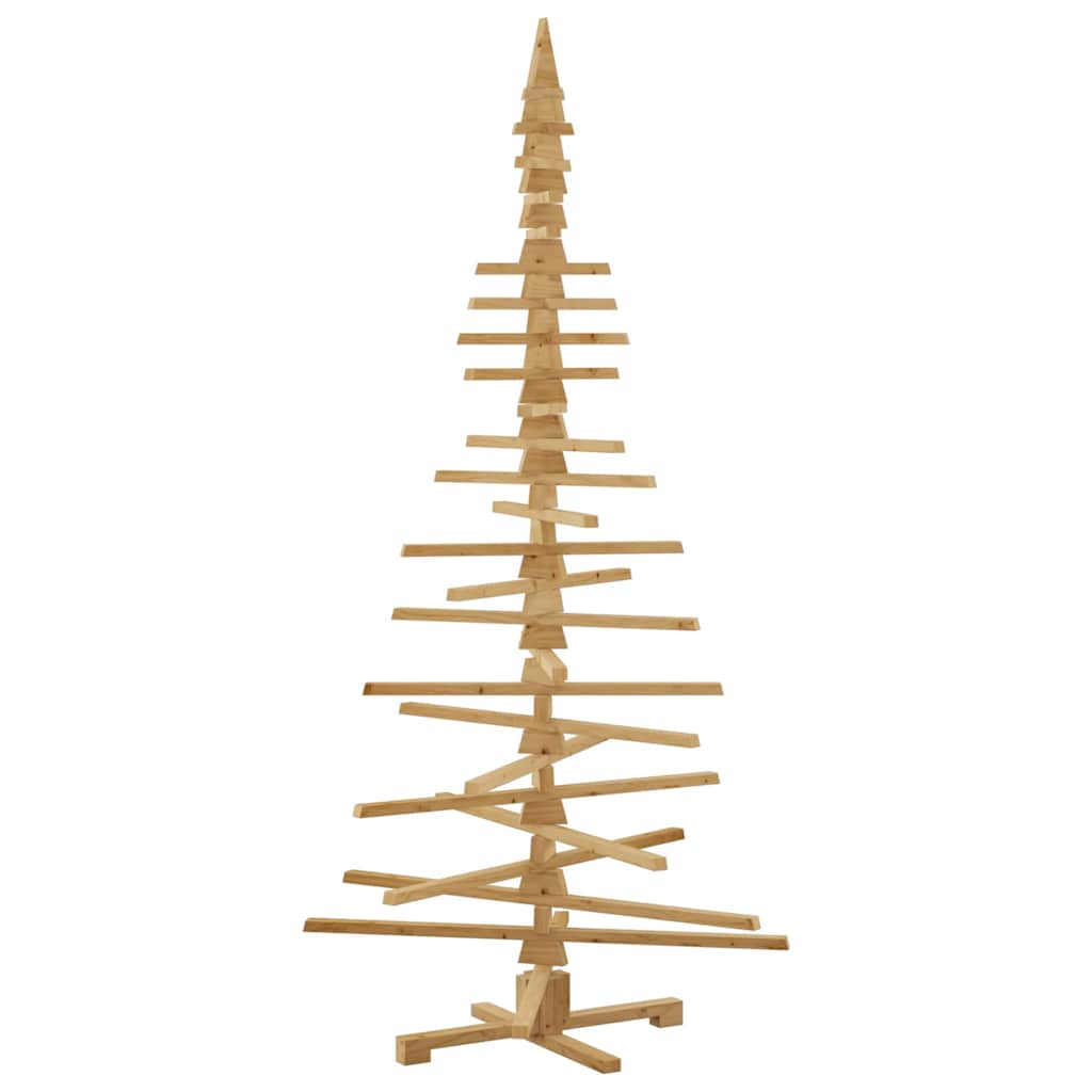Albero di Natale in legno Marrone 210 cm Legno di pino massello