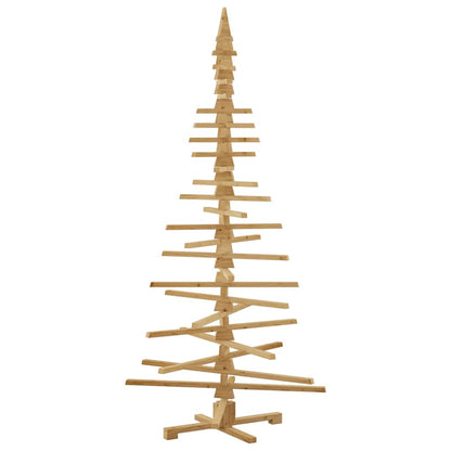 Albero di Natale in legno Marrone 210 cm Legno di pino massello