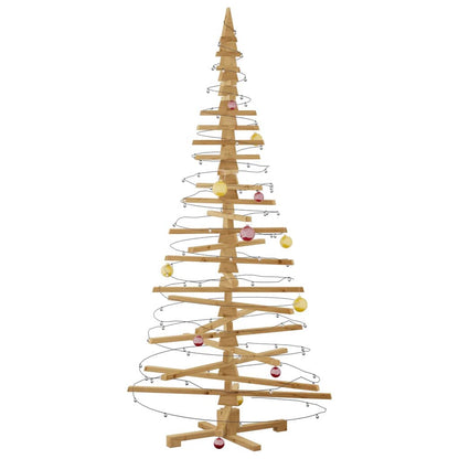Albero di Natale in legno Marrone 210 cm Legno di pino massello