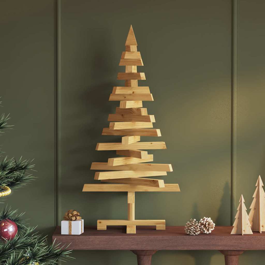 Alberi di Natale Marrone 90 cm Legno di pino massello