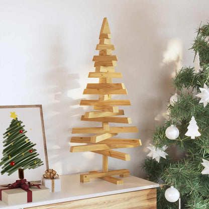 Alberi di Natale Marrone 90 cm Legno di pino massello