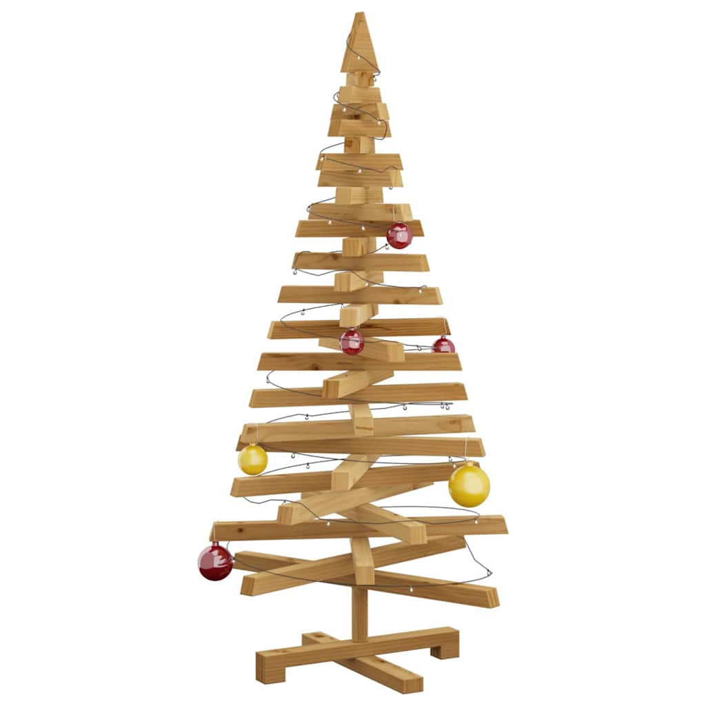 Alberi di Natale Marrone 120 cm Legno di pino massello
