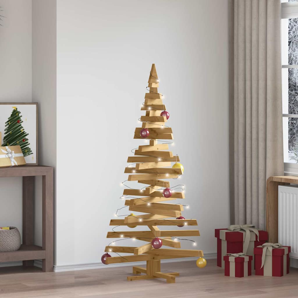 Alberi di Natale Marrone 150 cm Legno di pino massello