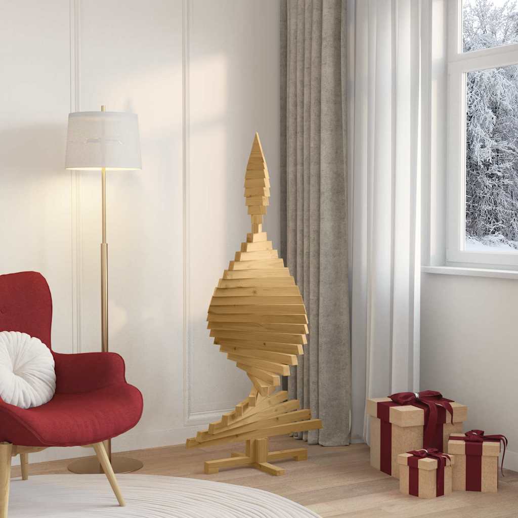Alberi di Natale Marrone 150 cm Legno di pino massello