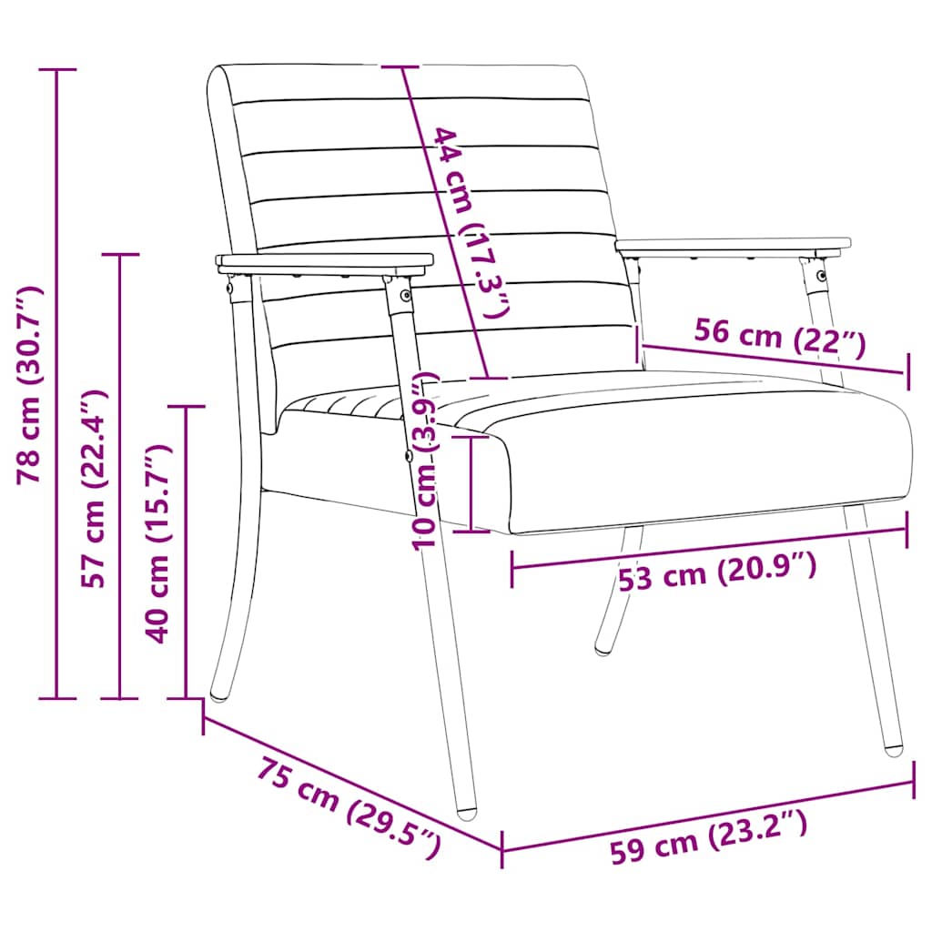 poltrona Grigio chiaro 59 x 75 x 78 cm Tessuto | homemem39
