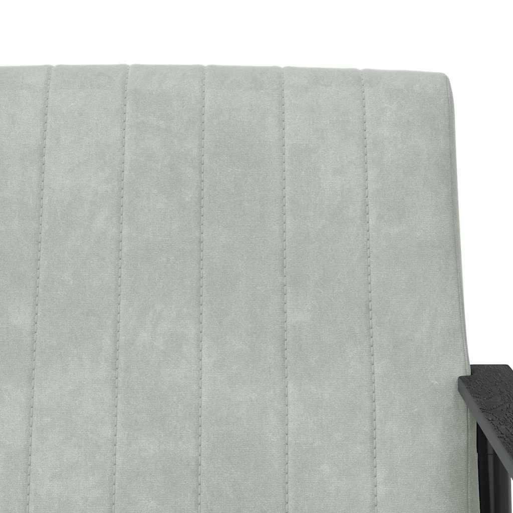 poltrona Grigio chiaro 59 x 75 x 78 cm Velluto