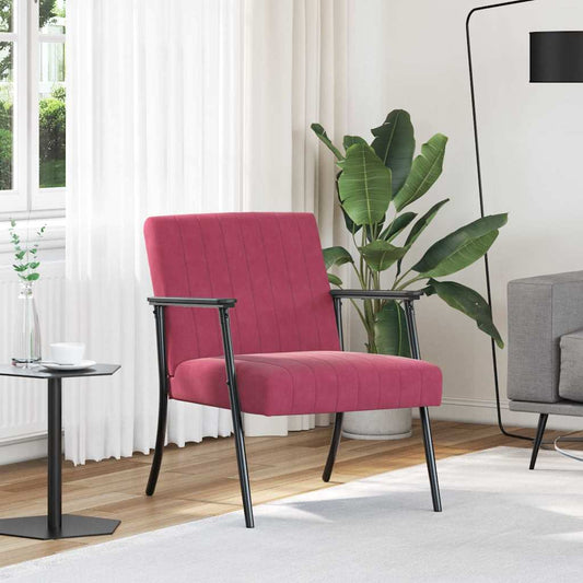 poltrona Rosso Vino 59 x 75 x 78 cm Velluto