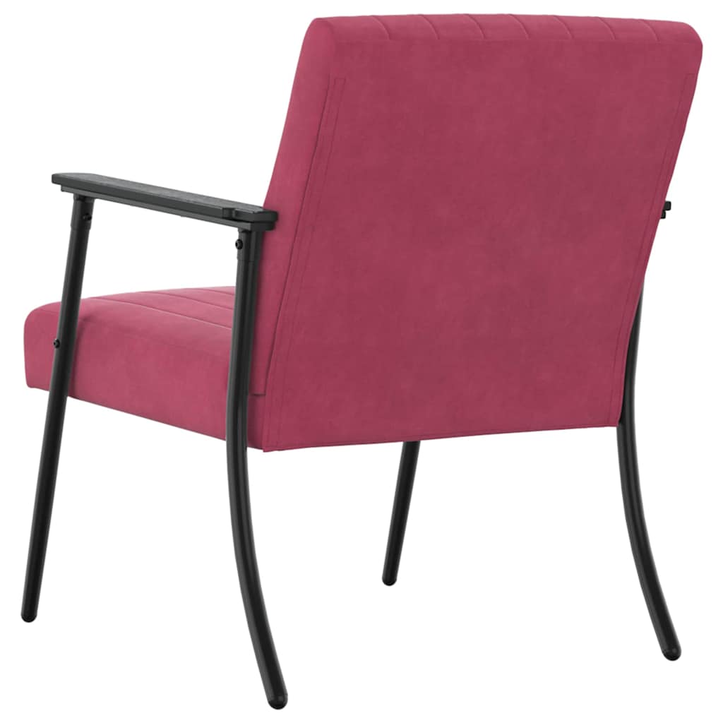 poltrona Rosso Vino 59 x 75 x 78 cm Velluto