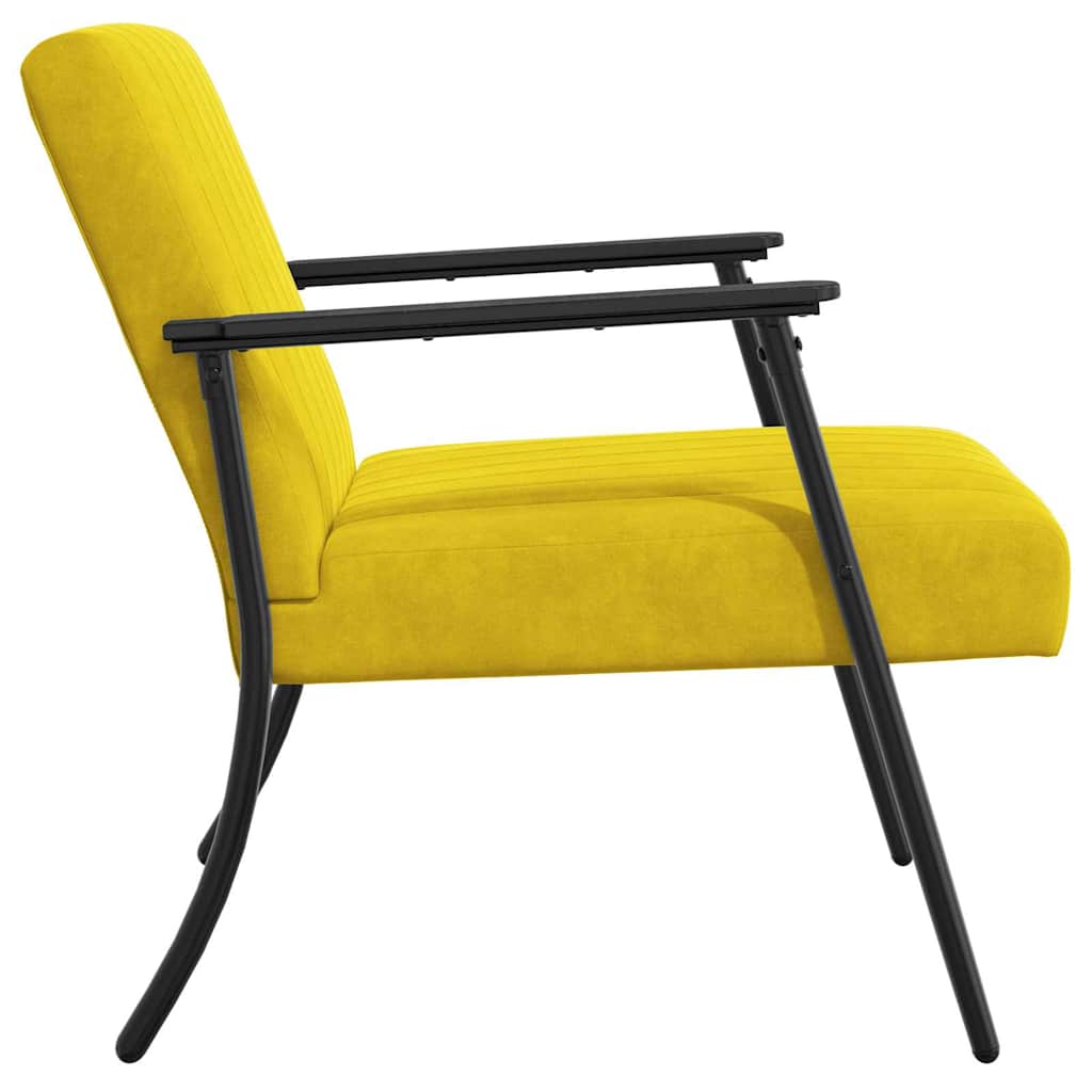 poltrona Giallo 59 x 75 x 78 cm Velluto