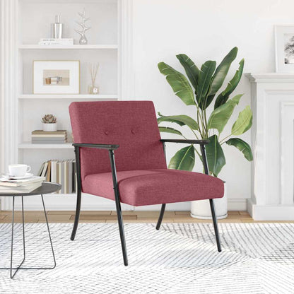 poltrona Rosso Vino 59 x 75 x 78 cm Tessuto