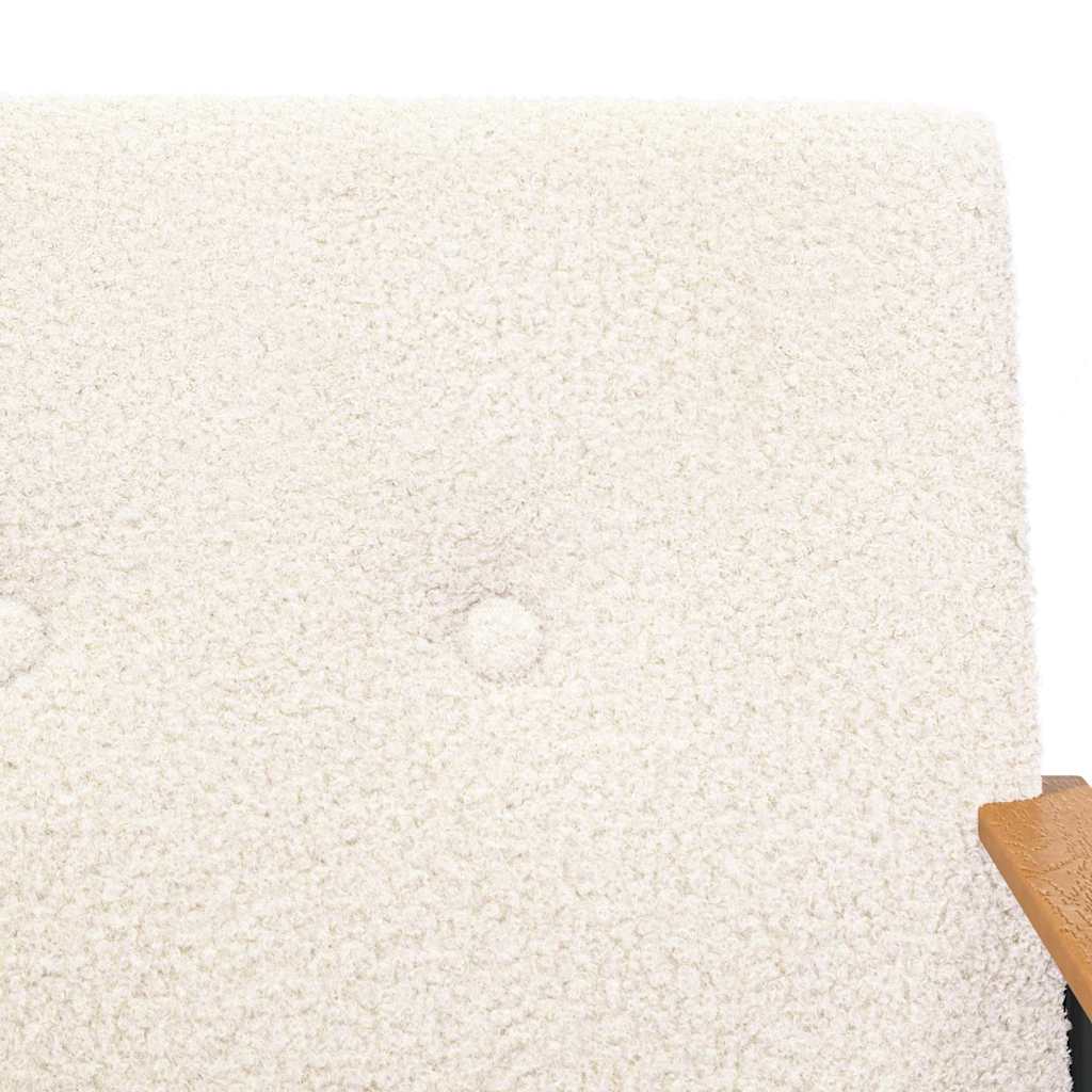 poltrona Crema 59 x 75 x 78 cm Tessuto simile alla lana ricci