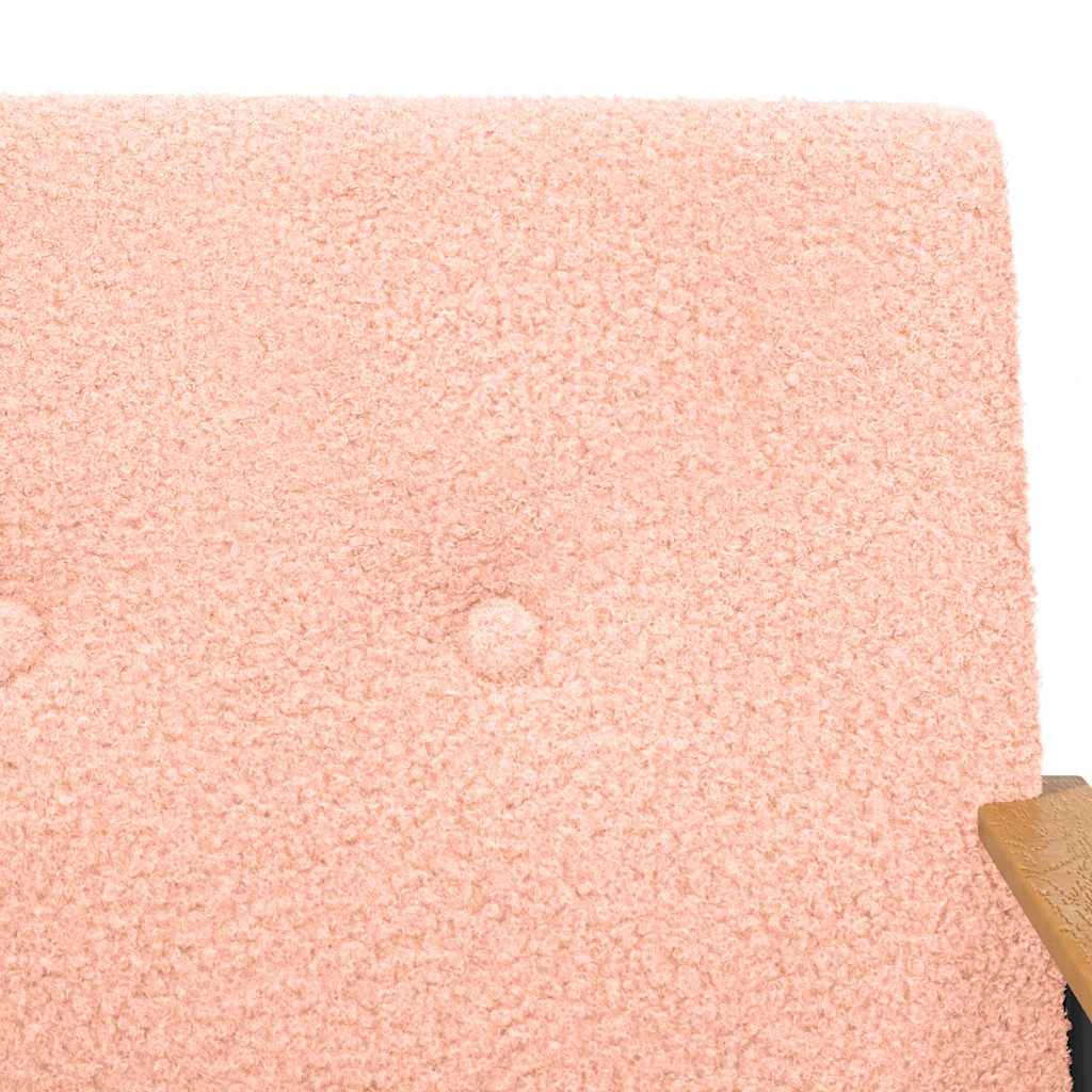 poltrona Rosa 59 x 75 x 78 cm Tessuto simile alla lana ricci