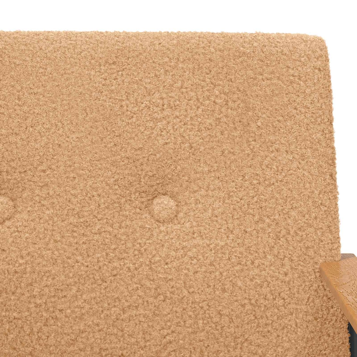 poltrona Beige Tessuto simile alla lana ricci | homemem39