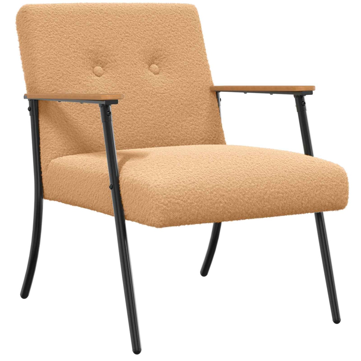 poltrona Beige Tessuto simile alla lana ricci | homemem39